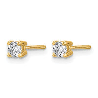 14ky 1/4 ctw Cert Lab Grown Dia VS+ F+ Round 4 Prong Hvy Wt ScrewBk Earring-EM1006S-025C-LD