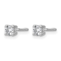14kw 1/3 ctw Cert Lab Grown Dia VS+ F+ Round 4 Prong Hvy Wt ScrewBk Earring-EM1006S-033C-WLD