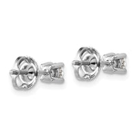 14kw 1/3 ctw Cert Lab Grown Dia VS+ F+ Round 4 Prong Hvy Wt ScrewBk Earring-EM1006S-033C-WLD
