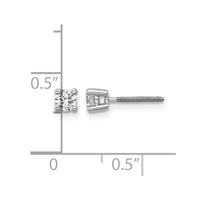 14kw 1/3 ctw Cert Lab Grown Dia VS+ F+ Round 4 Prong Hvy Wt ScrewBk Earring-EM1006S-033C-WLD