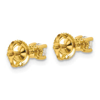 14ky 1/3 ctw Cert Lab Grown Dia VS+ F+ Round 4 Prong Hvy Wt ScrewBk Earring-EM1006S-033C-LD