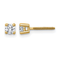 14ky 1/3 ctw Cert Lab Grwn Dia VS/SI+ G+ Round 4 Prg Hvy Wt ScrewBk Earring-EM1006S-033C-LG