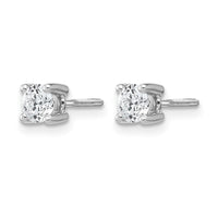 14kw 1/2 ctw Cert Lab Grwn Dia VS/SI+ G+ Round 4 Prg Hvy Wt ScrewBk Earring-EM1006S-050C-WLG