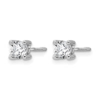 14kw 2/3 ctw Cert Lab Grown Dia VS+ F+ Round 4 Prong Hvy Wt ScrewBk Earring-EM1006S-066C-WLD