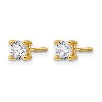 14ky 2/3 ctw Cert Lab Grown Dia VS+ F+ Round 4 Prong Hvy Wt ScrewBk Earring-EM1006S-066C-LD
