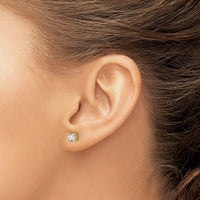 14ky 2/3 ctw Cert Lab Grwn Dia VS/SI+ G+ Round 4 Prg Hvy Wt ScrewBk Earring-EM1006S-066C-LG