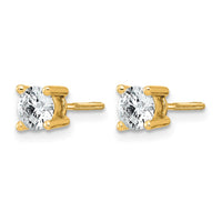 14ky 3/4 ctw Cert Lab Grwn Dia VS/SI+ G+ Round 4 Prg Hvy Wt ScrewBk Earring-EM1006S-075C-LG