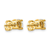 14ky 2 ctw Cert Lab Grwn Dia VS/SI+ G+ Round 4 Prong Hvy Wt ScrewBk Earring-EM1006S-200C-LG