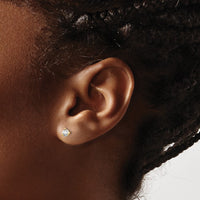 14ky 1/4 ctw Cert Lab Grown Dia VS/SI+ G+ Round 3 Prong Hvy Wt Earring-EM1007-025C-LG