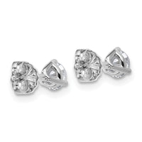 14kw 2/3 ctw Cert Lab Grown Dia VS+ F+ Round 3 Prong Hvy Wt Earring-EM1007-066C-WLD