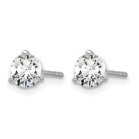 14kw 3/4 ctw Cert Lab Grown Dia VS+ F+ Round 3 Prong Hvy Wt Earring-EM1007-075C-WLD