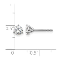 14kw 3/4 ctw Cert Lab Grown Dia VS+ F+ Round 3 Prong Hvy Wt Earring-EM1007-075C-WLD