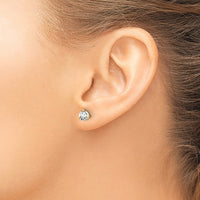 14ky 3/4 ctw Cert Lab Grown Dia VS+ F+ Round 3 Prong Hvy Wt Earring-EM1007-075C-LD