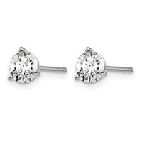 14kw 1 ctw Cert Lab Grown Dia VS/SI+ G+ Round 3 Prong Hvy Wt Earring-EM1007-100C-WLG