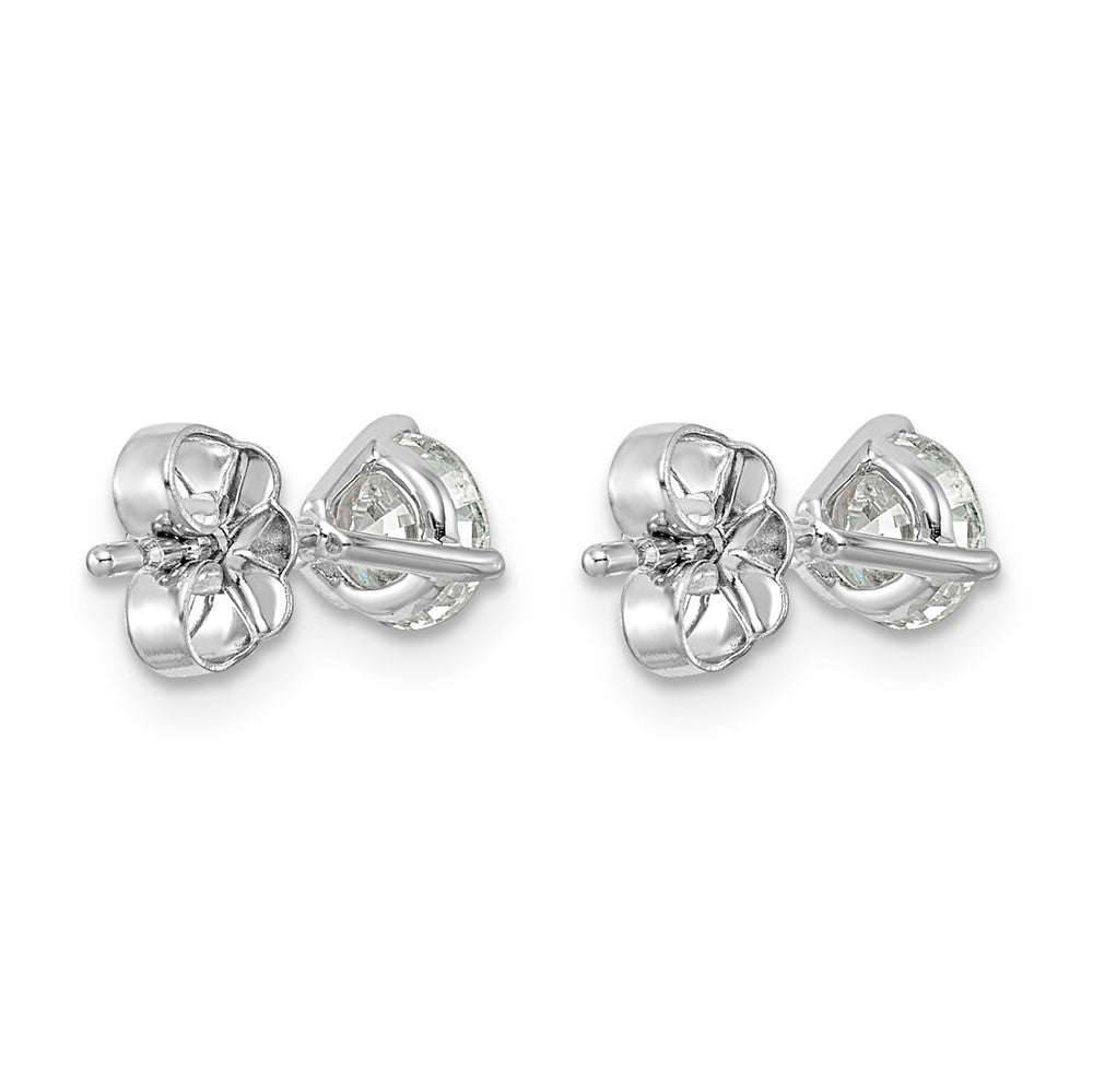 14kw 1 ctw Cert Lab Grown Dia VS/SI+ G+ Round 3 Prong Hvy Wt Earring-EM1007-100C-WLG