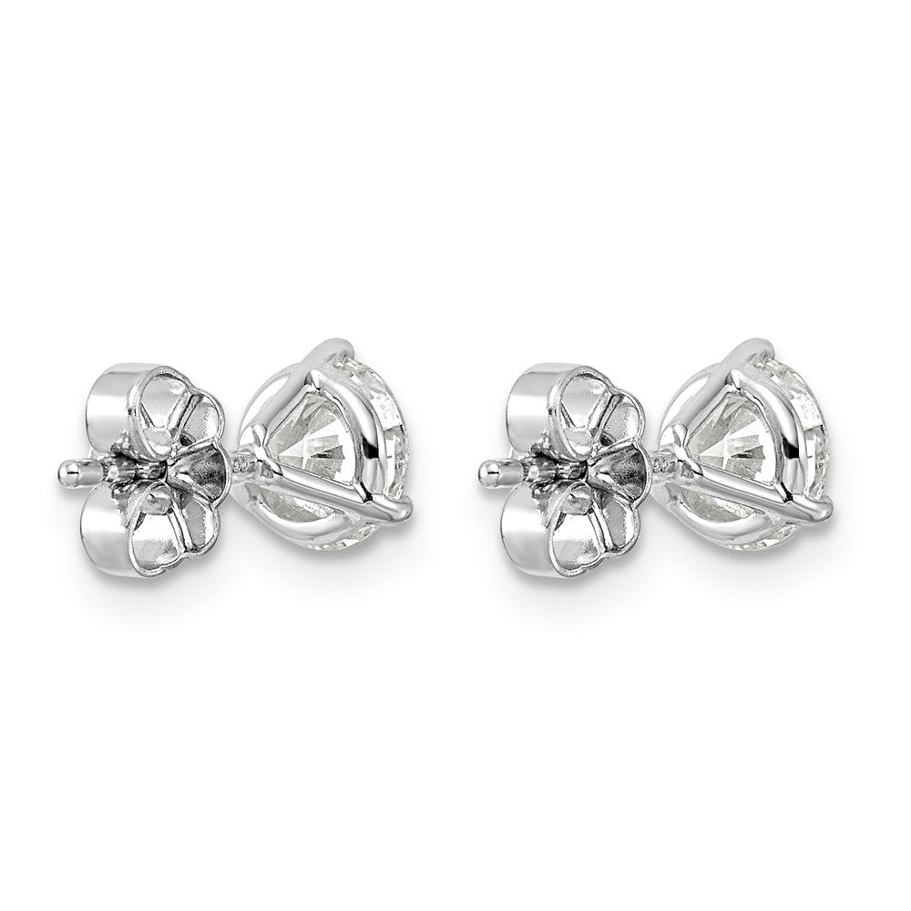 14kw 1 1/2 ctw Cert Lab Grown Dia VS+ F+ Round 3 Prong Hvy Wt Earring-EM1007-150C-WLD