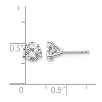 14kw 1 1/2 ctw Cert Lab Grown Dia VS+ F+ Round 3 Prong Hvy Wt Earring-EM1007-150C-WLD