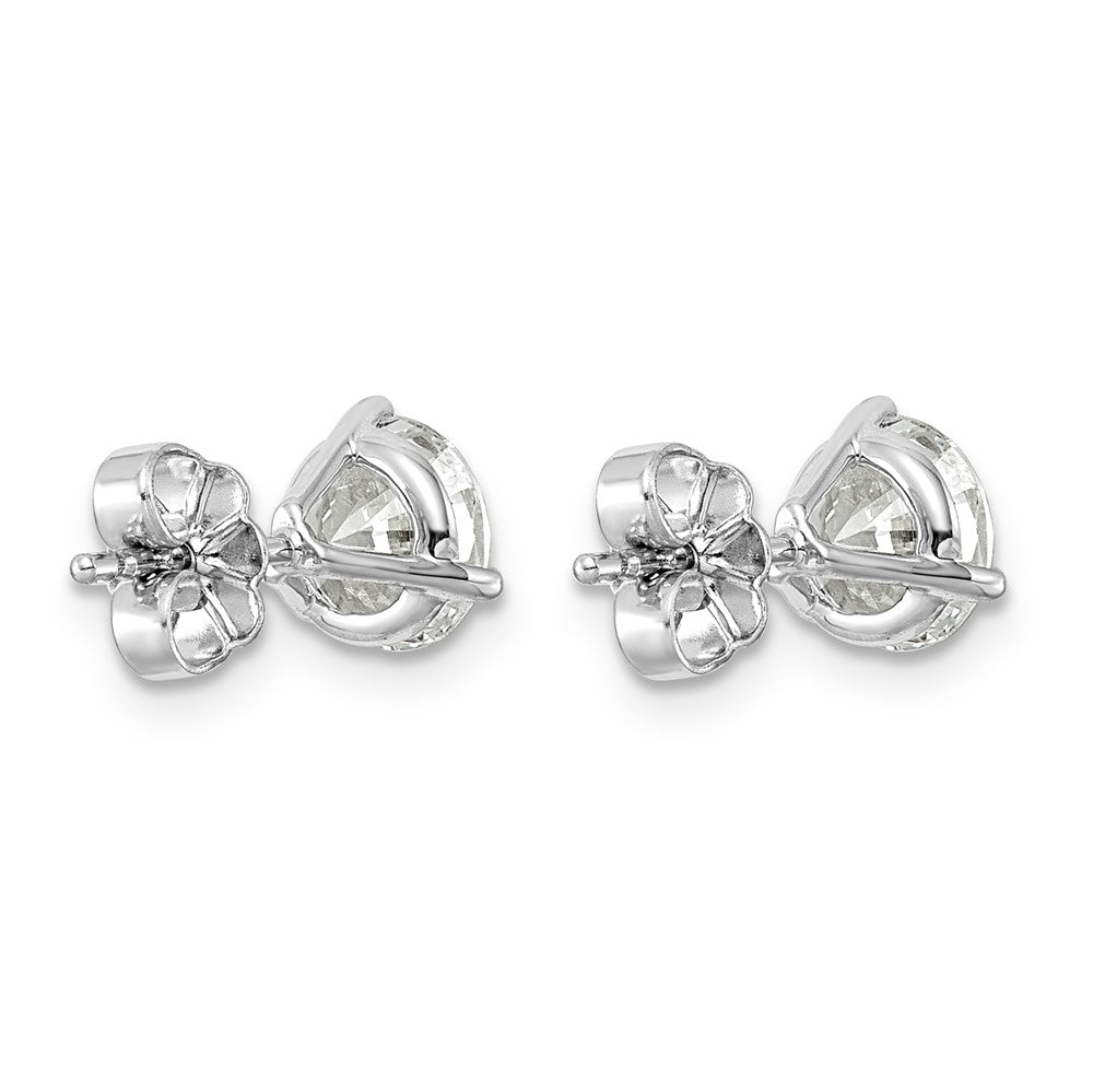14kw 2 ctw Cert Lab Grown Dia VS/SI+ G+ Round 3 Prong Hvy Wt Earring-EM1007-200C-WLG
