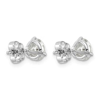 14kw 2 ctw Cert Lab Grown Dia VS/SI+ G+ Round 3 Prong Hvy Wt Earring-EM1007-200C-WLG