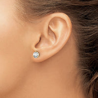 14ky 3 ctw Cert Lab Grown Dia VS/SI+ G+ Round 3 Prong Hvy Wt Earring-EM1007-300C-LG