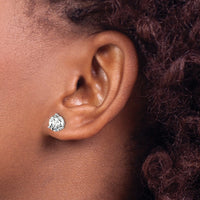 14kw 5 ctw Cert Lab Grown Dia VS/SI+ G+ Round 3 Prong Hvy Wt Earring-EM1007-500C-WLG
