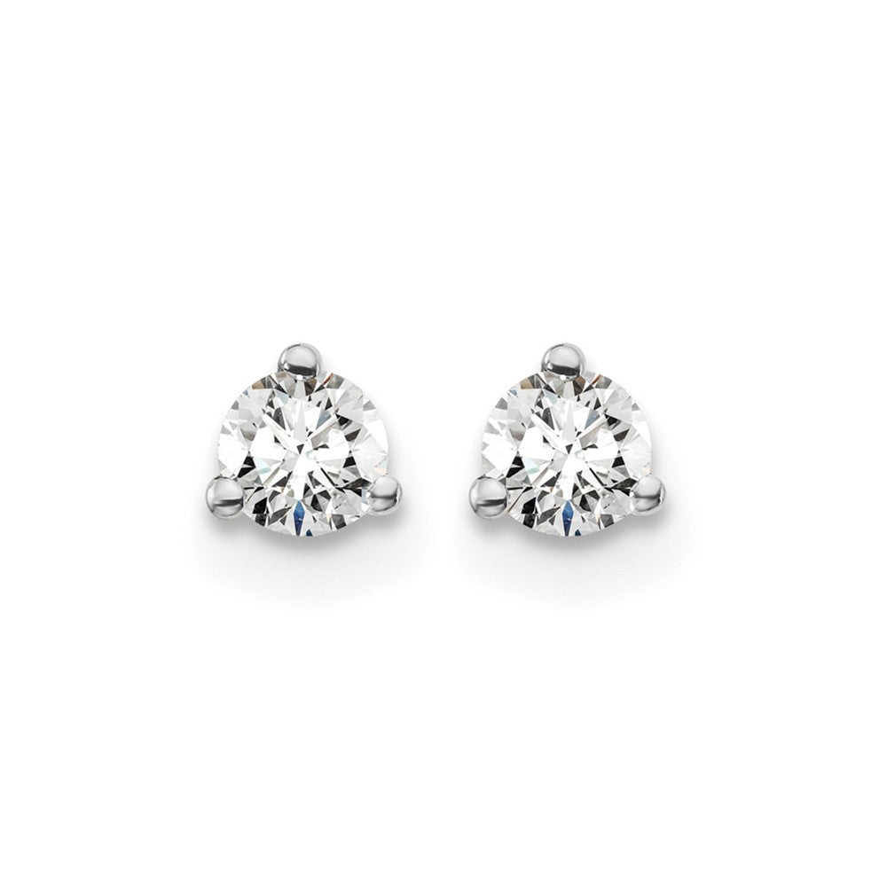 14kw 1/4 ctw Cert Lab Grwn Dia VS/SI+ G+ Round 3 Prg Hvy Wt ScrewBk Earring-EM1007S-025C-WLG