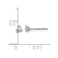 14kw 1/4 ctw Cert Lab Grwn Dia VS/SI+ G+ Round 3 Prg Hvy Wt ScrewBk Earring-EM1007S-025C-WLG