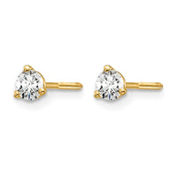 14ky 1/4 ctw Cert Lab Grwn Dia VS/SI+ G+ Round 3 Prg Hvy Wt ScrewBk Earring-EM1007S-025C-LG