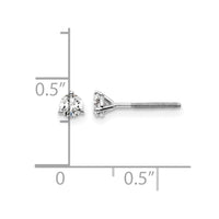 14kw 1/3 ctw Cert Lab Grown Dia VS+ F+ Round 3 Prong Hvy Wt ScrewBk Earring-EM1007S-033C-WLD