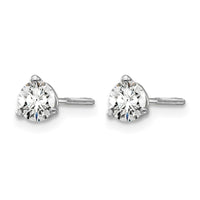 14kw 1/2 ctw Cert Lab Grwn Dia VS/SI+ G+ Round 3 Prg Hvy Wt ScrewBk Earring-EM1007S-050C-WLG