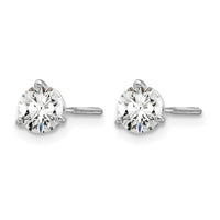 14kw 3/4 ctw Cert Lab Grwn Dia VS/SI+ G+ Round 3 Prg Hvy Wt ScrewBk Earring-EM1007S-075C-WLG