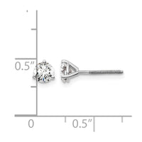 14kw 3/4 ctw Cert Lab Grwn Dia VS/SI+ G+ Round 3 Prg Hvy Wt ScrewBk Earring-EM1007S-075C-WLG