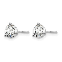 14kw 1 ctw Cert Lab Grwn Dia VS/SI+ G+ Round 3 Prong Hvy Wt ScrewBk Earring-EM1007S-100C-WLG