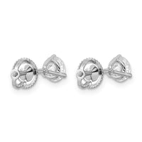 14kw 1 ctw Cert Lab Grwn Dia VS/SI+ G+ Round 3 Prong Hvy Wt ScrewBk Earring-EM1007S-100C-WLG