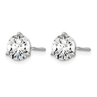 14kw 1 1/2 ctw Cert Lab Grwn Dia VS+ F+ Round 3 Prg Hvy Wt ScrewBk Earring-EM1007S-150C-WLD