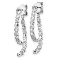 14K White Gold Polished Diamond Front and Back Dangle Earrings-EM10171-038-WAA
