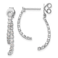 14K White Gold Polished Diamond Front and Back Dangle Earrings-EM10171-038-WAA