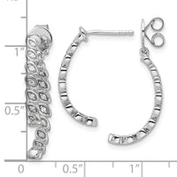 14K White Gold Polished Diamond Front and Back Dangle Earrings-EM10173-021-WAA