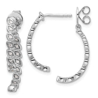 14K White Gold Polished Diamond Front and Back Dangle Earrings-EM10173-021-WAA