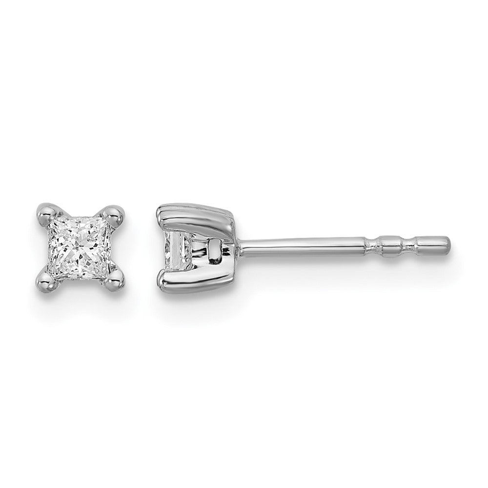 14kw 1/4 ctw Cert Lab Grown Dia VS+ F+ Princess 4 Prong Hvy Wt Earring-EM1018-025C-WLD
