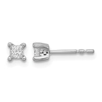 14kw 1/4 ctw Cert Lab Grown Dia VS+ F+ Princess 4 Prong Hvy Wt Earring-EM1018-025C-WLD