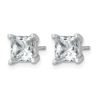 14kw 3 ctw Cert Lab Grown Dia VS/SI+ G+ Princess 4 Prong Hvy Wt Earring-EM1018-300C-WLG