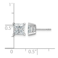 14kw 3 ctw Cert Lab Grown Dia VS+ F+ Princess 4 Prong Hvy Wt Earring-EM1018-300C-WLD
