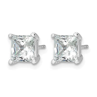 14kw 4 ctw Cert Lab Grown Dia VS+ F+ Princess 4 Prong Hvy Wt Earring-EM1018-400C-WLD
