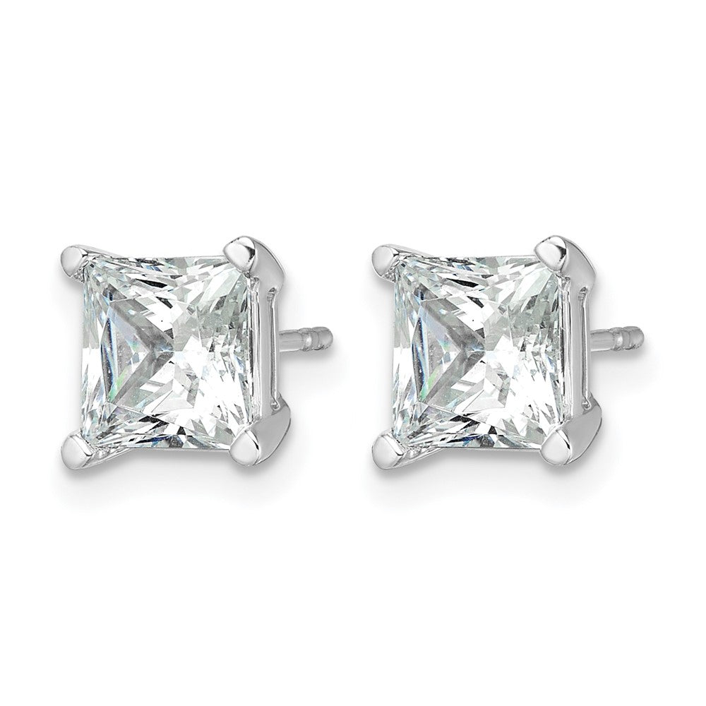 14kw 4 ctw Cert Lab Grown Dia VS/SI+ G+ Princess 4 Prong Hvy Wt Earring-EM1018-400C-WLG