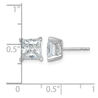 14kw 4 ctw Cert Lab Grown Dia VS+ F+ Princess 4 Prong Hvy Wt Earring-EM1018-400C-WLD