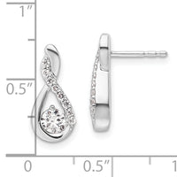14K White Gold Polished Diamond Complete Tear-drop Post Earrings-EM10227-065-WAA