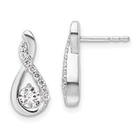14K White Gold Polished Diamond Complete Tear-drop Post Earrings-EM10227-065-WAA