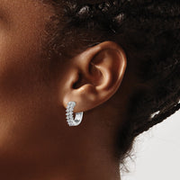 14k White Gold Diamond Hinged Hoop Earrings-EM3717-100-WA