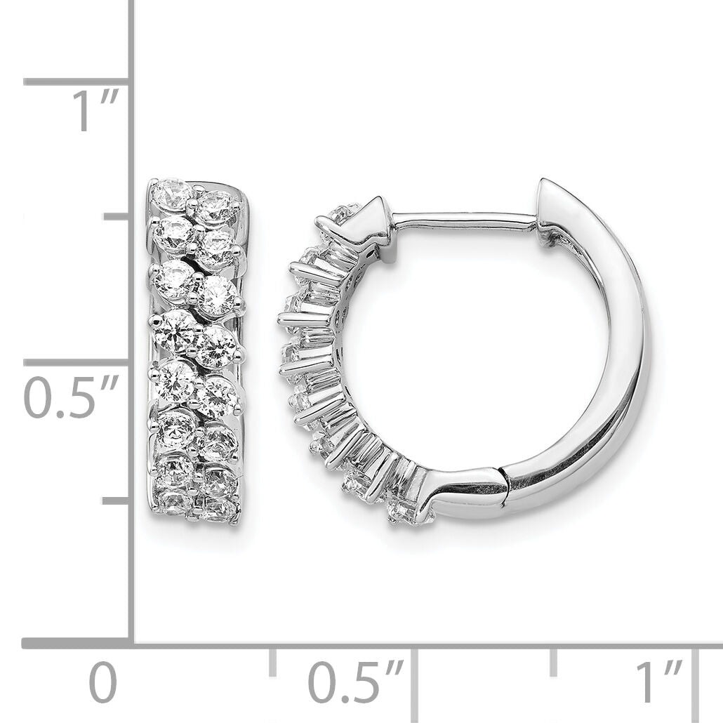 14k White Gold Diamond Hinged Hoop Earrings-EM3717-100-WA